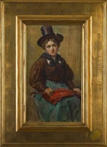 Portrait Of A Woman With Umbrella