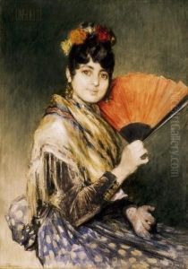 Consuelo In The Role Of Carmen by Theodor Josef Ethofer