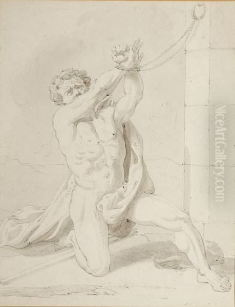 Study Of A Male Figure - view 1