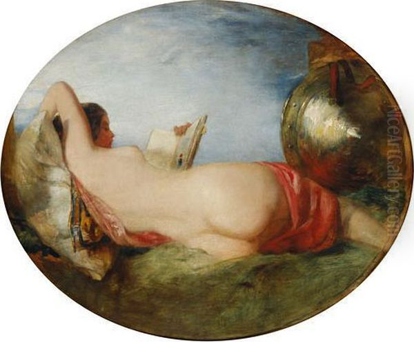 Reclining Nude Reading - view 1