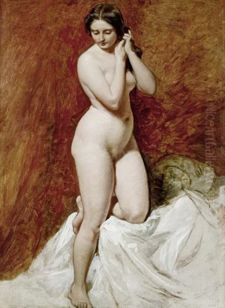 Study Of A Female Nude Full Length - view 1