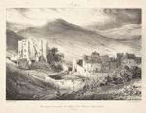 Vue Generale De Saint-nectaire by Eugene Isabey