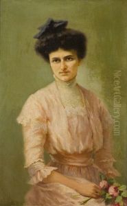 Ritratto Di Fanciulla Con Due Rose
