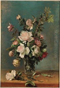 A Bouquet Of Roses by Pierre Nicolas Euler