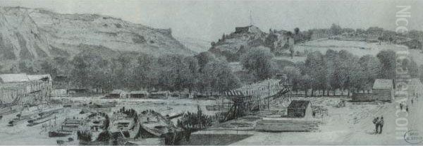 A View Of A Boatyard - view 1