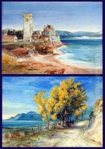 Numosa Trees Near Cannes - Sketch From Nature by Bernard Walter Evans