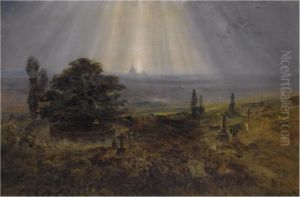 London From Highgate, St. Paul's Cathedral Beyond by Bernard Walter Evans