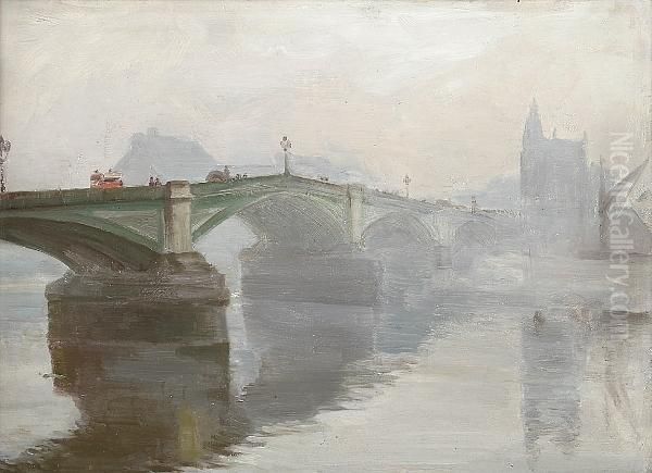 Battersea Bridge, Morning - view 1
