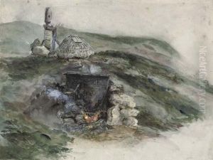 Stewing Lobsters On The Beach by William of Eton Evans