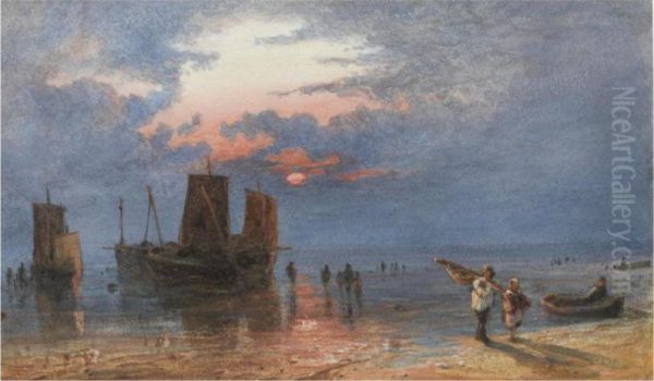 Sunset On Brighton Sands - view 1