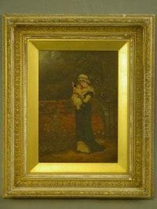 Mother With Child In A Garden by J. S. Eve