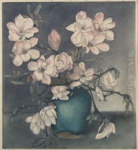Magnolia's In Groenegemberpot. by Frans Everbag