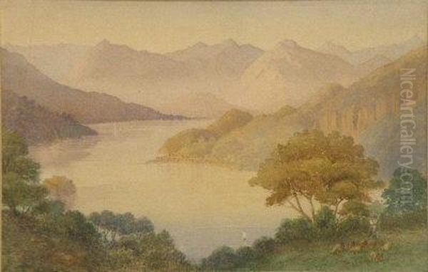 An Italian Lake Scene - view 1