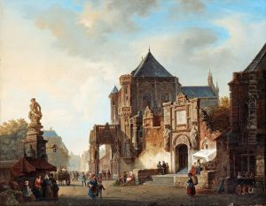 City Scene With Figures