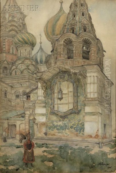 Bell Tower Of The Church Of Vasiliy The Blessed Inmoscow - view 1