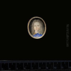 A Young Gentleman, Possibly Of The Van Hardenbroek Van Lockhorst Family, Wearing Blue Cloak Over Gold Figured Doublet, His Hair Worn Long And Powdered.