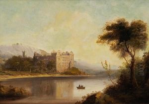 Overlooking A Lake Towards A Chateau
