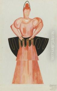 Costume Design For Faust by Alexandra Alexandrov Exter