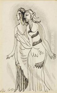 Two Women by Alexandra Alexandrov Exter