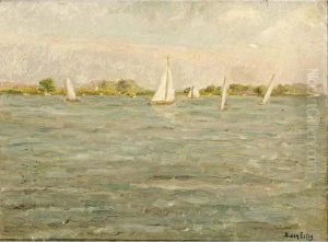 View Of The Kagerplas Together With A Work By Cornelis Van Assendelft by Dirk Exter
