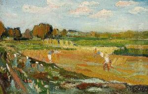 Bei Der Ernte by Julius Exter