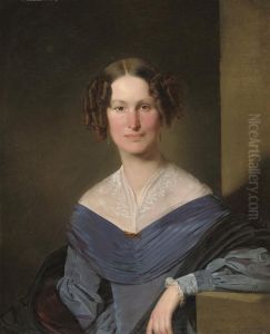 Lady In Blue by Franz Eybl