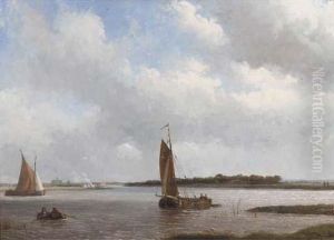 The River Spaarne, Haarlem In The Distance