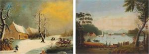 Winter Scene And River Scene by Eliza Mary Eyre
