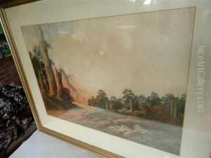 Landscape With Bushfire by Gladstone Eyre