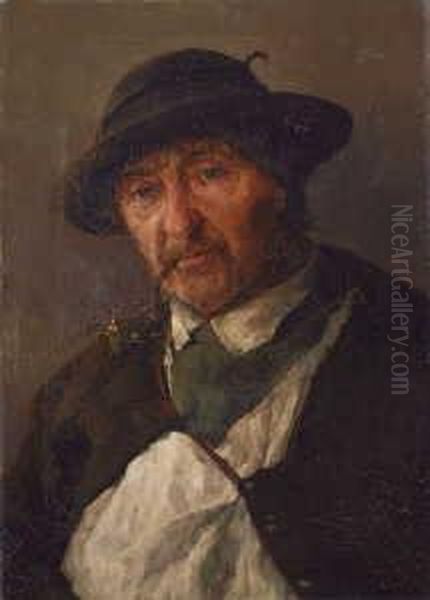 Tiroler Bauer Mit Pfeife.
 Signiert Unten Mitte: Eysen.
 Ol Auf Leinwand. H 70; B 50 Cm.
 Der - view 1