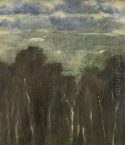 Baume Am Waldesrand. by Louis Eysen
