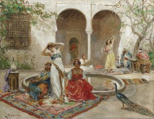 Dancing In The Harem Courtyard by Fabbio Fabbi