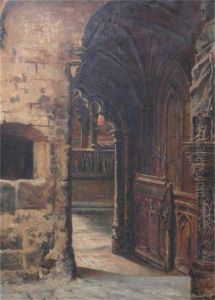 Interior Of Westminster Abbey by H. Faber Bluhm