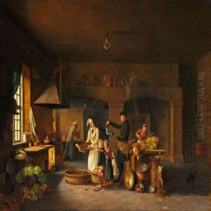 The Kitchen In Odense Castle by Christoffer Faber