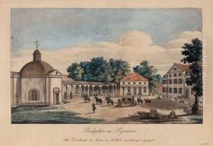 Ansicht Von Bad Pyrmont, Niedersachsen by Johann Faber