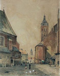 Plac Mariacki W Krakowie by Erasmus Rudolf Fabijanski