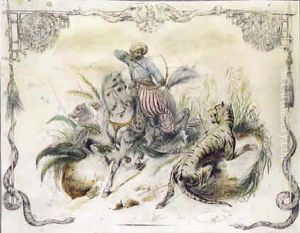 La Chasse Au Tigre by Edmond Fabre