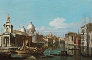 Uito Veduta Del Canal Grande Con La Punta Della Dogana E La Basilica Della Salute by Jacopo Fabris Venice