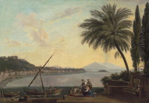 A View Of The Bay Of Naples From The Strada Di Posillipo by Pietro Fabris