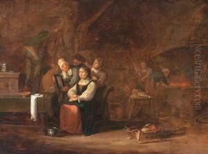 Hochzeitsvorbereitungen Im Niederlandischen Interieur by Barent Fabritius