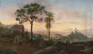 View Of Rio De Janeiro From The Hotel De Sta Thereza by Nicolau Antonio Facchinetti