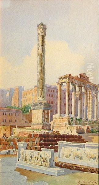 The Roman Forum; Temple Of Hercules Victor,rome - view 1