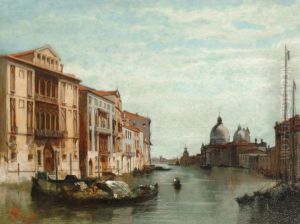 Canal Scene by Raffaele Faccioli