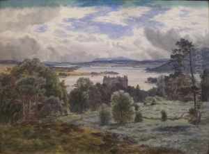 Castle By A Loch by John Faed