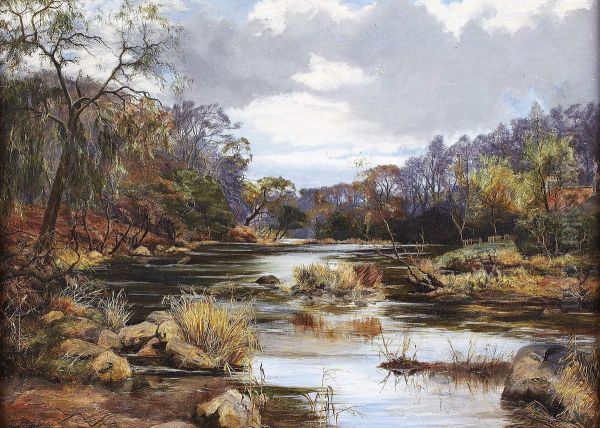 Autumn Tints On The Stream - view 1