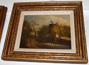 Windmill In A Landscape by James Jnr Faed
