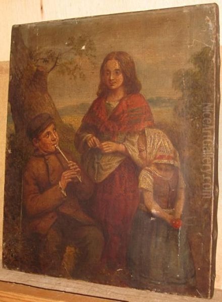 Children Before A Landscape - view 1