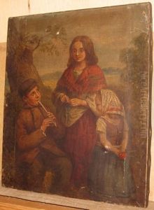 Children Before A Landscape by Thomas Faed
