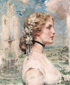 Young Lady In A Garden