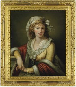 Portrait Of The Artist's Wife Anna Maria Aloisna Rosa Ferri by Robert Fagan